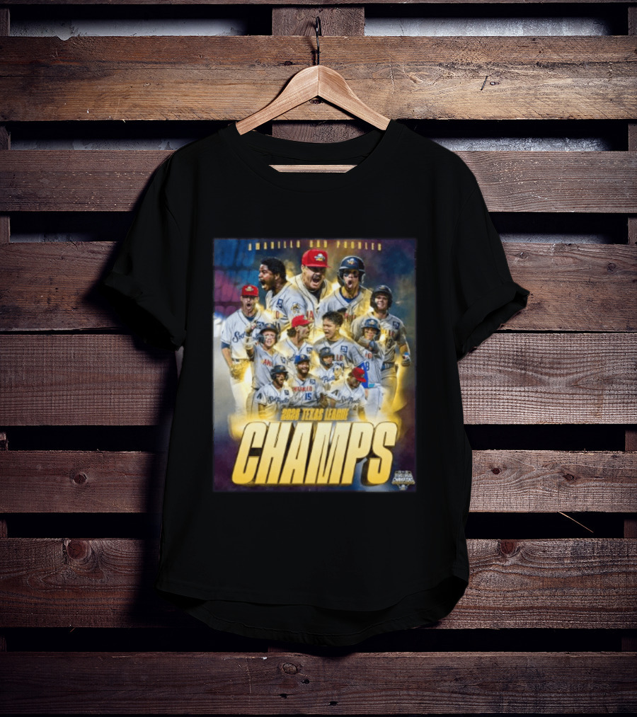 Amarillo Sod Poodles 2023 Texas League Champs Team Celebration T-Shirt