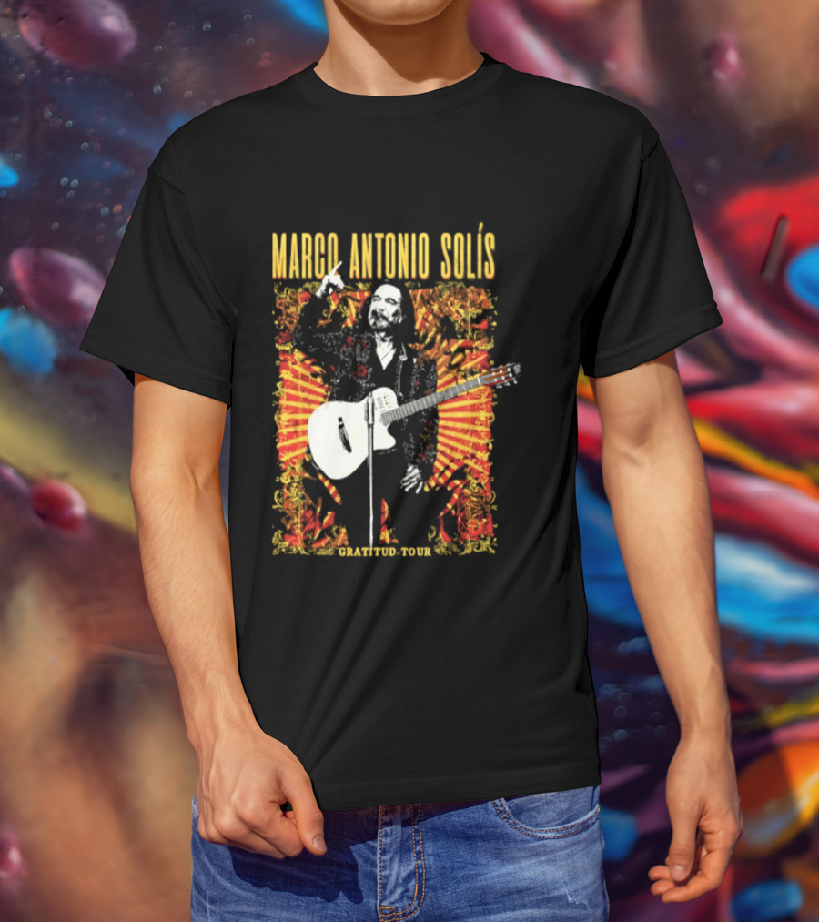 Marco Antonio Solis Gratitud Tour Latin Music Guitar T-Shirt