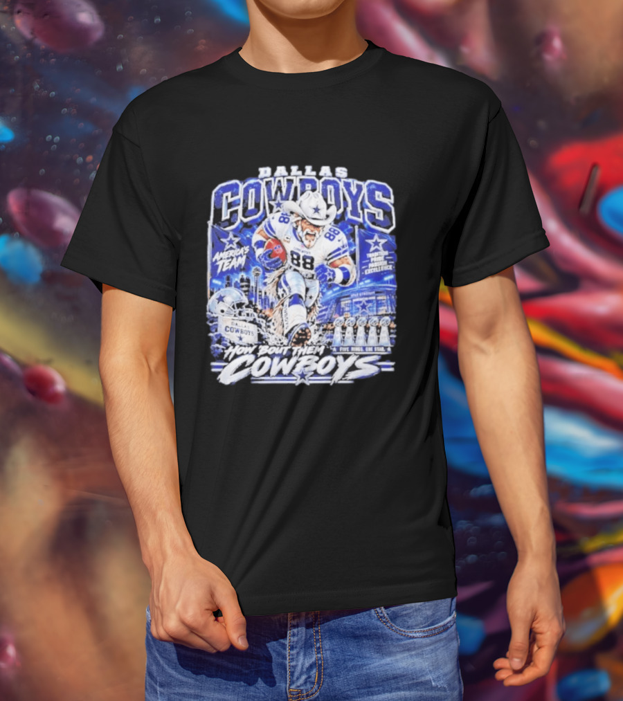Dallas Cowboys America's Team How 'Bout Them Cowboys Five Rings One Goal Excellence T-Shirt