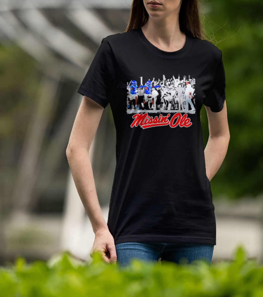 Missin' Ole Rebels Football Coach Mississippi T-Shirt