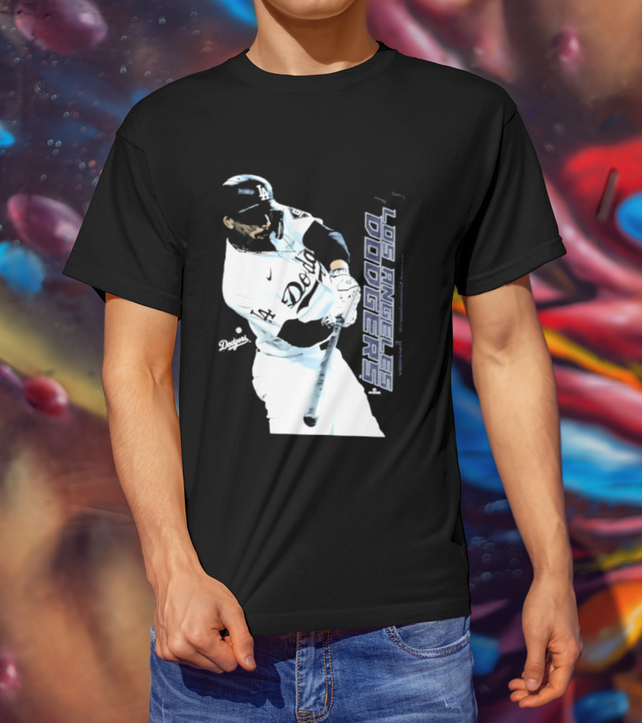 Mookie Betts Los Angeles Dodgers MLB Swing Action T-Shirt