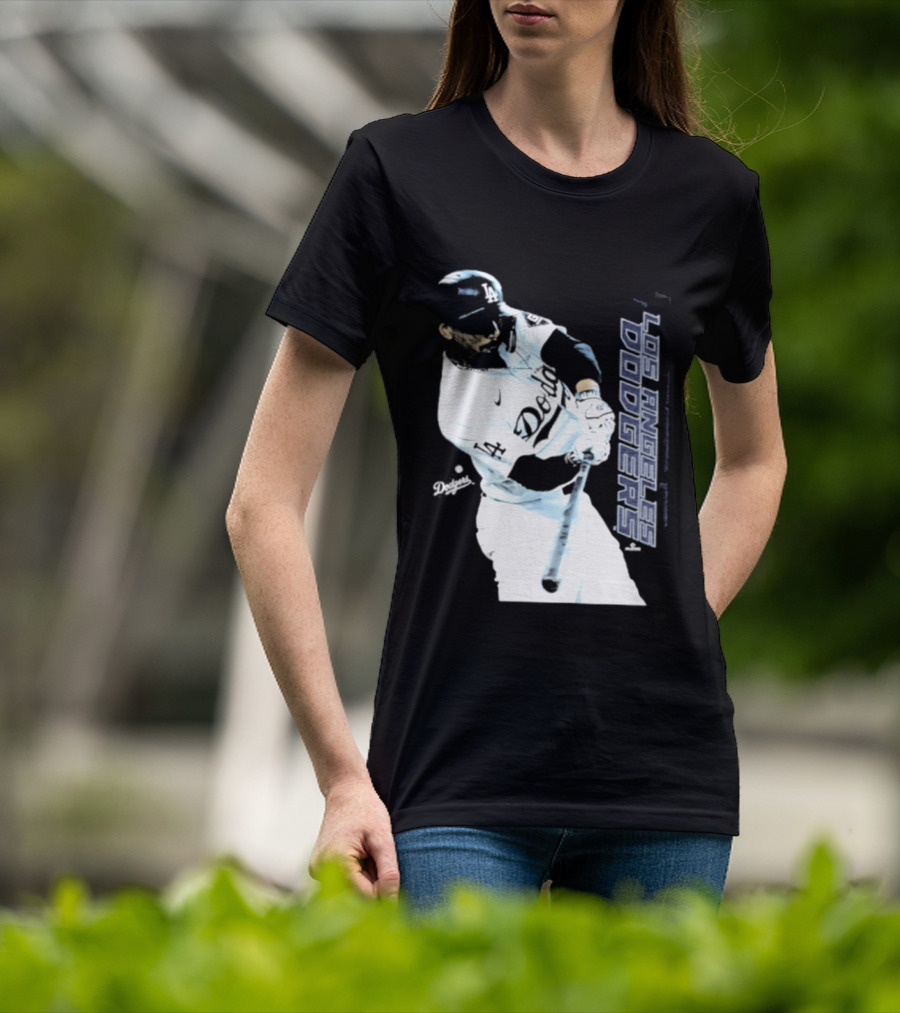 Mookie Betts Los Angeles Dodgers MLB Swing Action T-Shirt