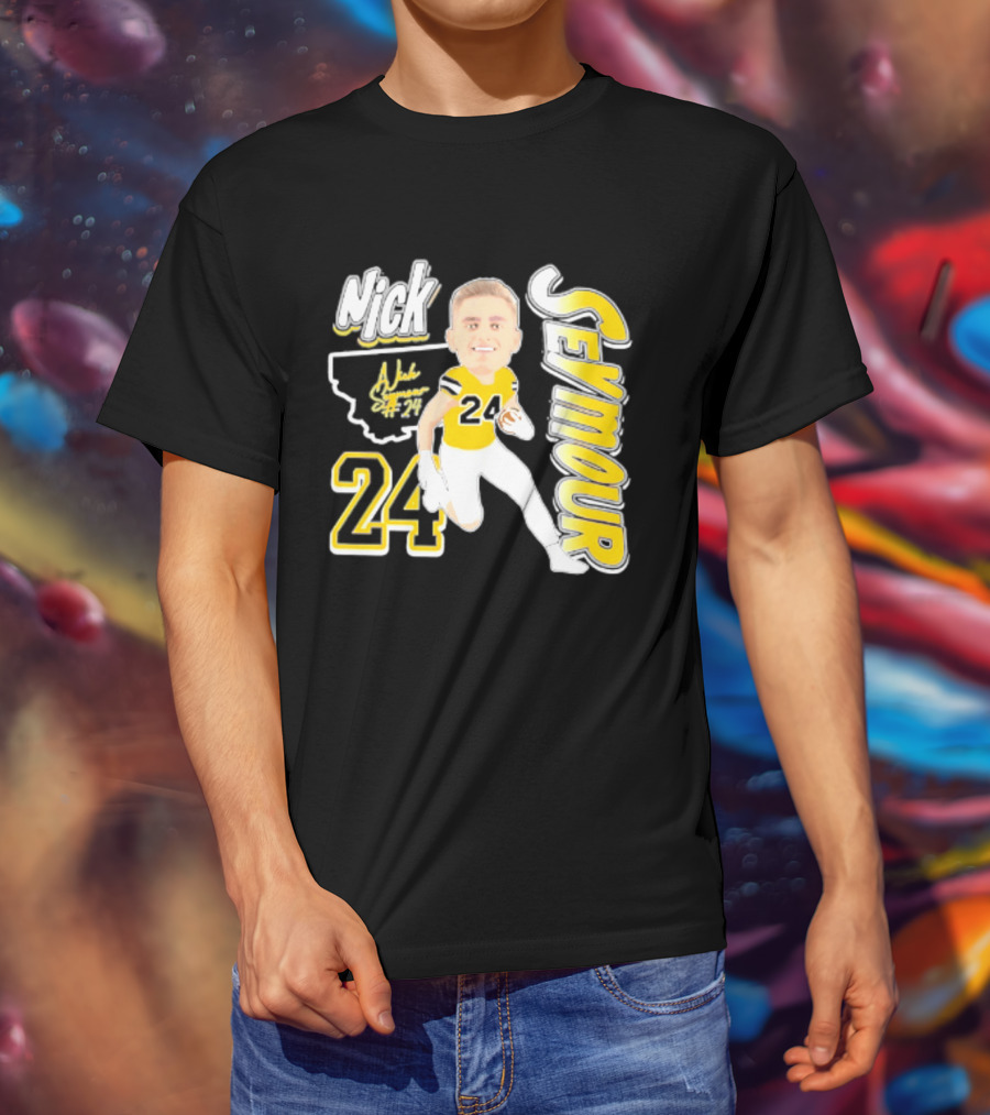 Nick Seymour Montana State Bobcats 2026 Player 24 Caricature T-Shirt