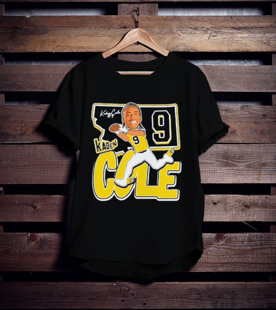 Kaden Cole Montana State Bobcats Player 2026 Caricature Number 9 T-Shirt
