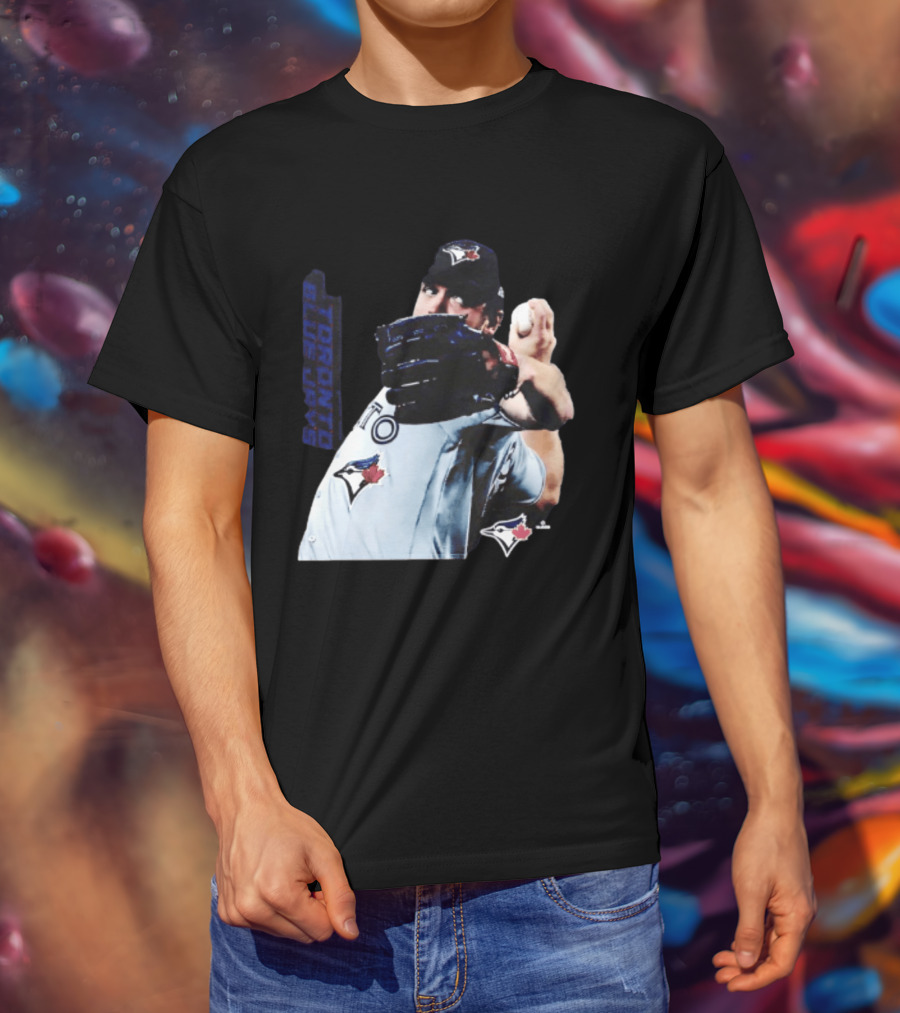 Trey Yesavage Toronto Blue Jays MLB Player Pitching Action T-Shirt