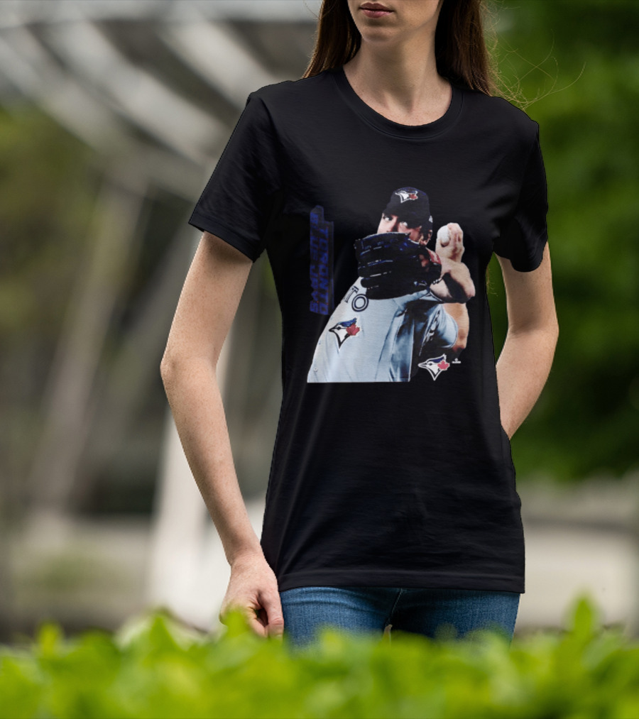 Trey Yesavage Toronto Blue Jays MLB Player Pitching Action T-Shirt