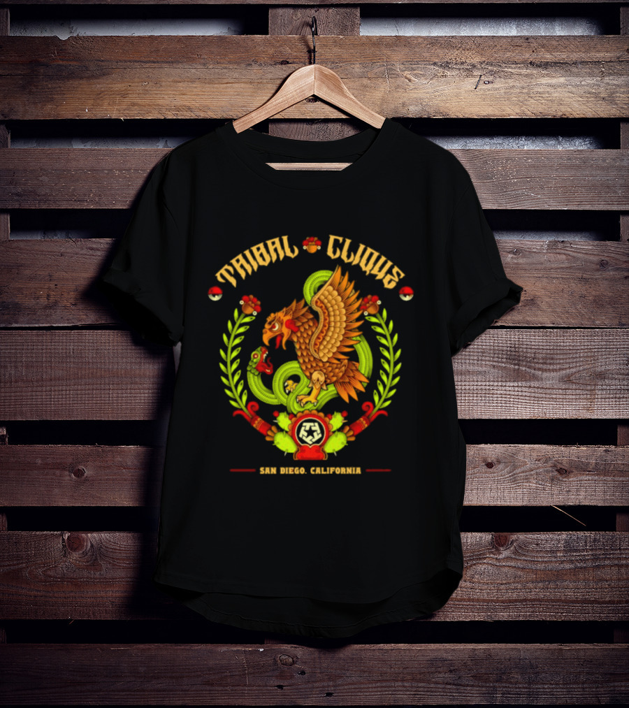 Tribal Clique Aztec Eagle And Serpent San Diego California T-Shirt