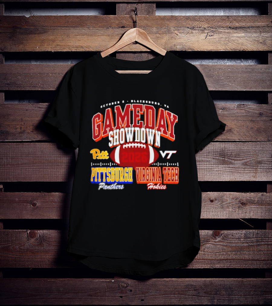 Pittsburgh Panthers Vs Virginia Tech Hokies Gameday Showdown October 3 Blacksburg 2026 T-Shirt