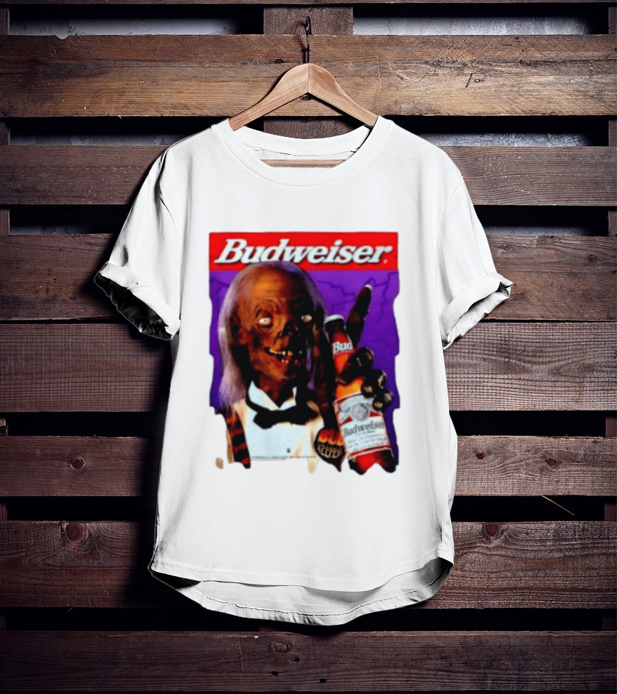 Budweiser Bud Keeper Zombie Halloween Beer Bottle Advertisement T-Shirt