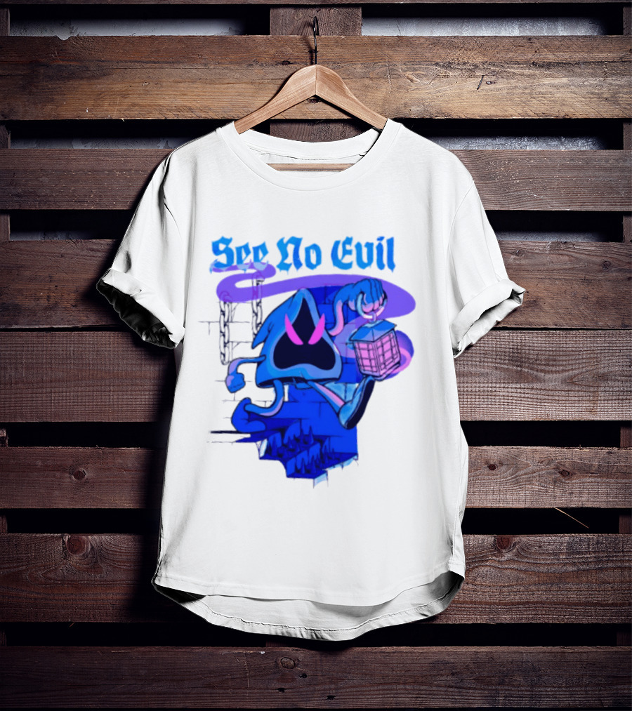 See No Evil Grim Reaper Lantern Spooky T-Shirt