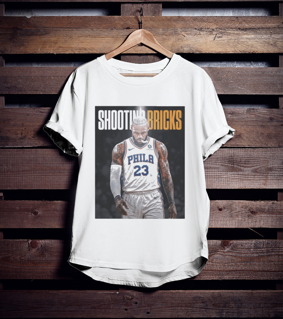Shooting Bricks LeBron 23 Philly Basketball Meme T-Shirt