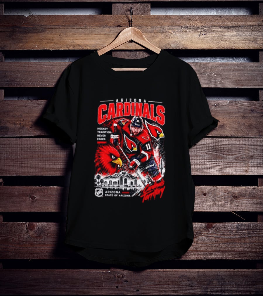Arizona Cardinals NHL Hockey Tradition Never Fades Cardinals Territory Arizona Skyline T-Shirt