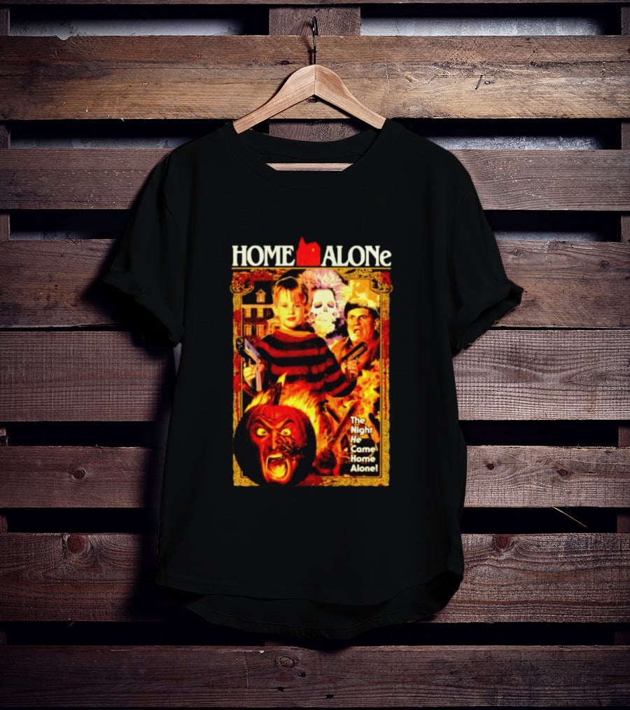 Home Alone The Night He Came Home 80s Movie Mashup T-Shirt