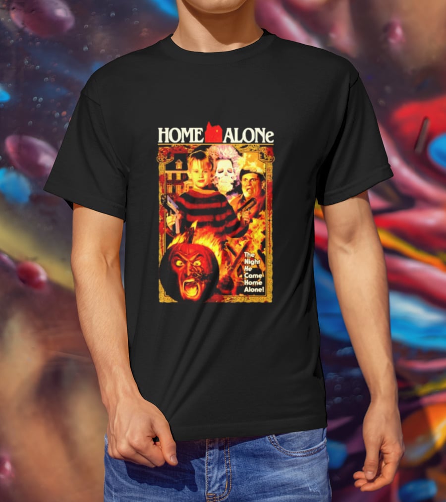 Home Alone The Night He Came Home 80s Movie Mashup T-Shirt