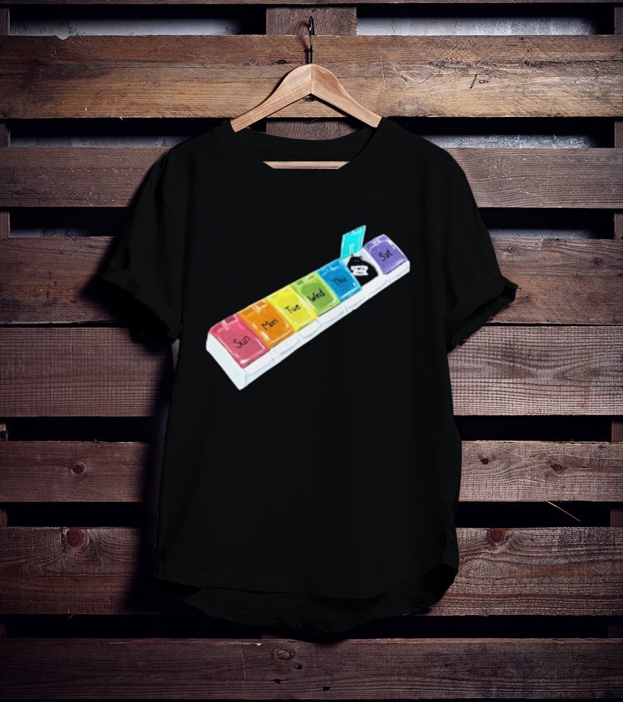 It's About Consistency Friday I Hate You Weekly Pill Organizer T-Shirt