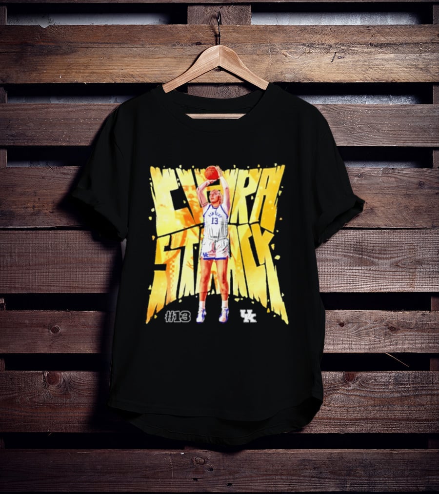 Clara Strack #13 Kentucky Wildcats NCAA Women's Basketball Player Caricature T-Shirt