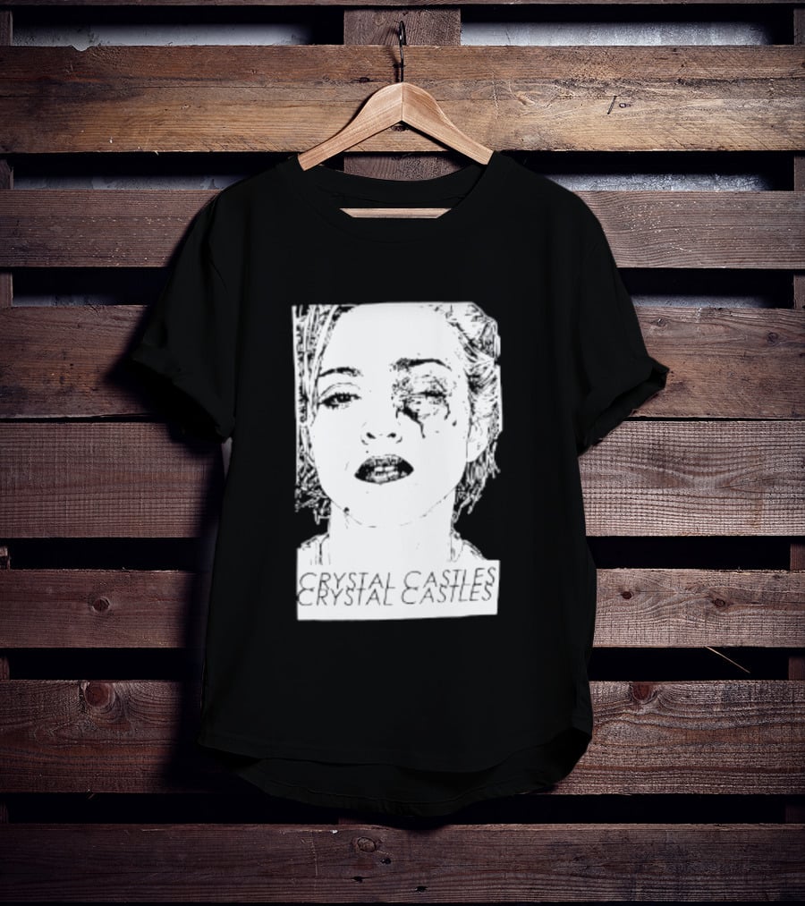 Crystal Castles Electronic Alice Glass Monochrome T-Shirt