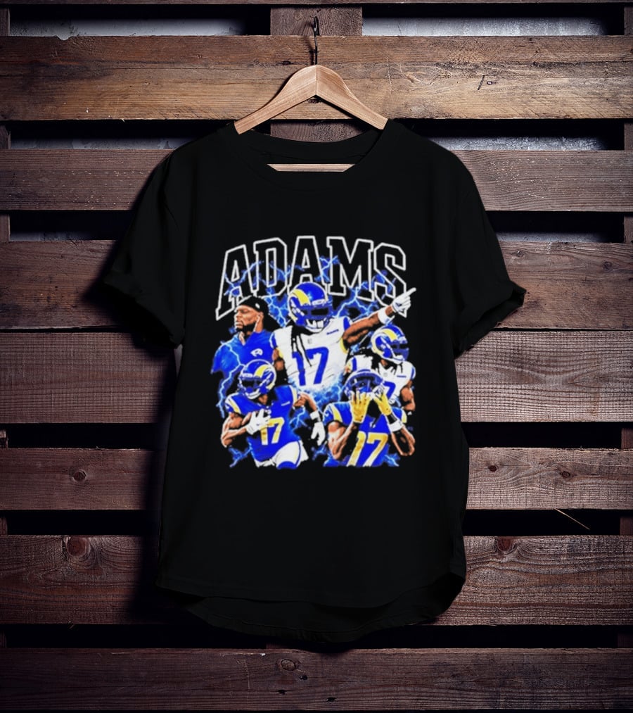 Los Angeles Rams 17 Adams Thunder Player Collage T-Shirt