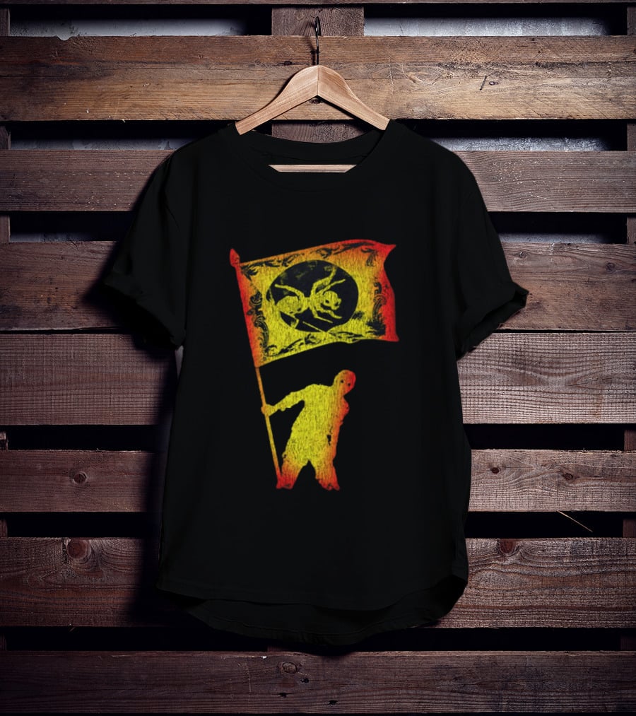The Prodigy Ant Silhouette Brandishing Flag Multicolor T-Shirt