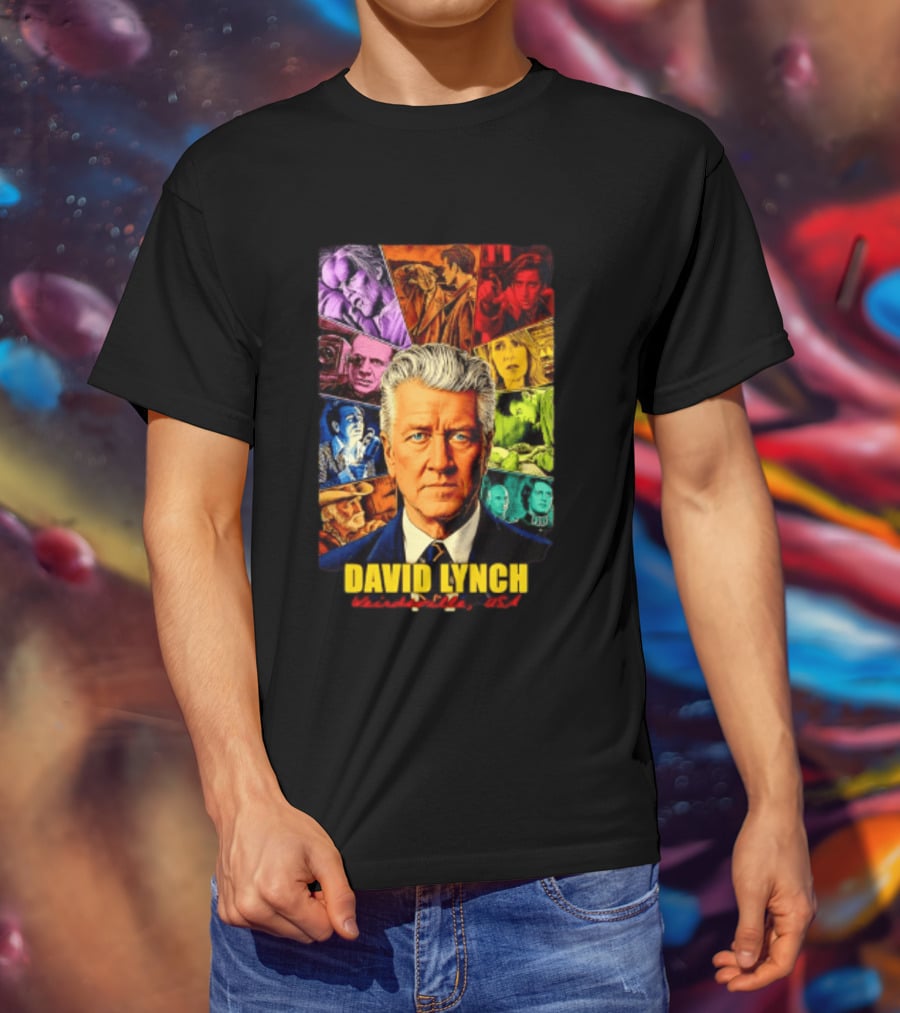 David Lynch Weirdsville USA Iconic Characters Collage T-Shirt