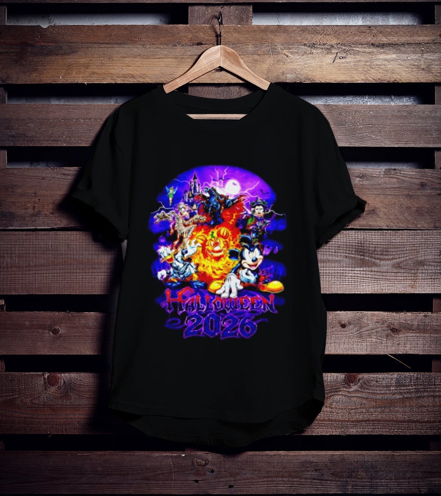 Disney Halloween 2026 Mickey Mouse And Friends Spooky Haunted Castle Party T-Shirt