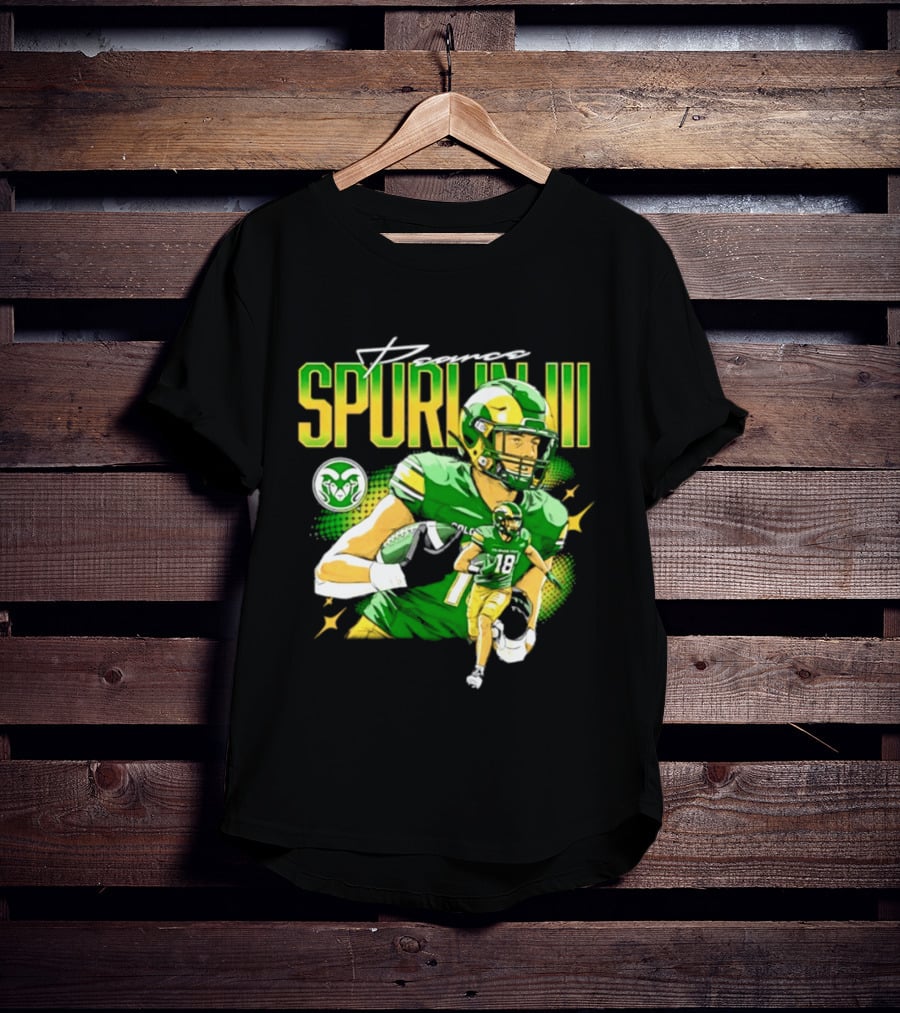 Pearce Spurlin III 18 Colorado State Rams Football NCAA T-Shirt