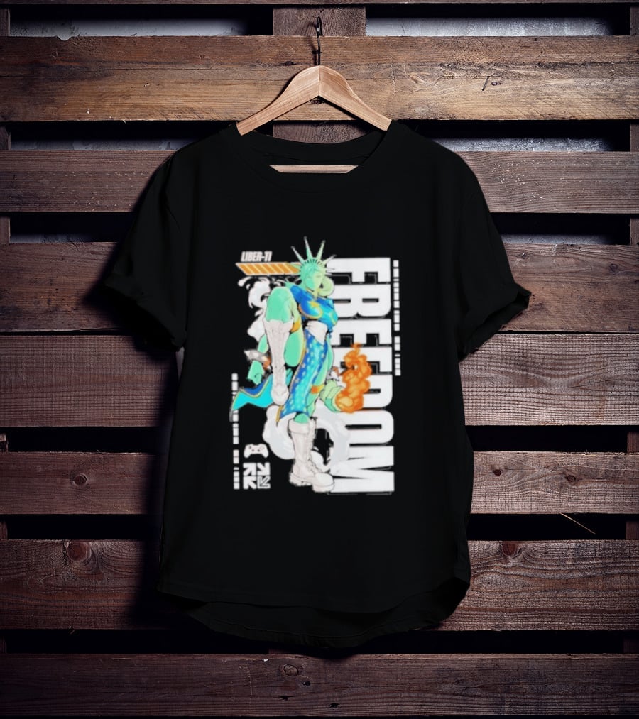 Freedom Fighter Liberty Statue Game Character Hero T-Shirt