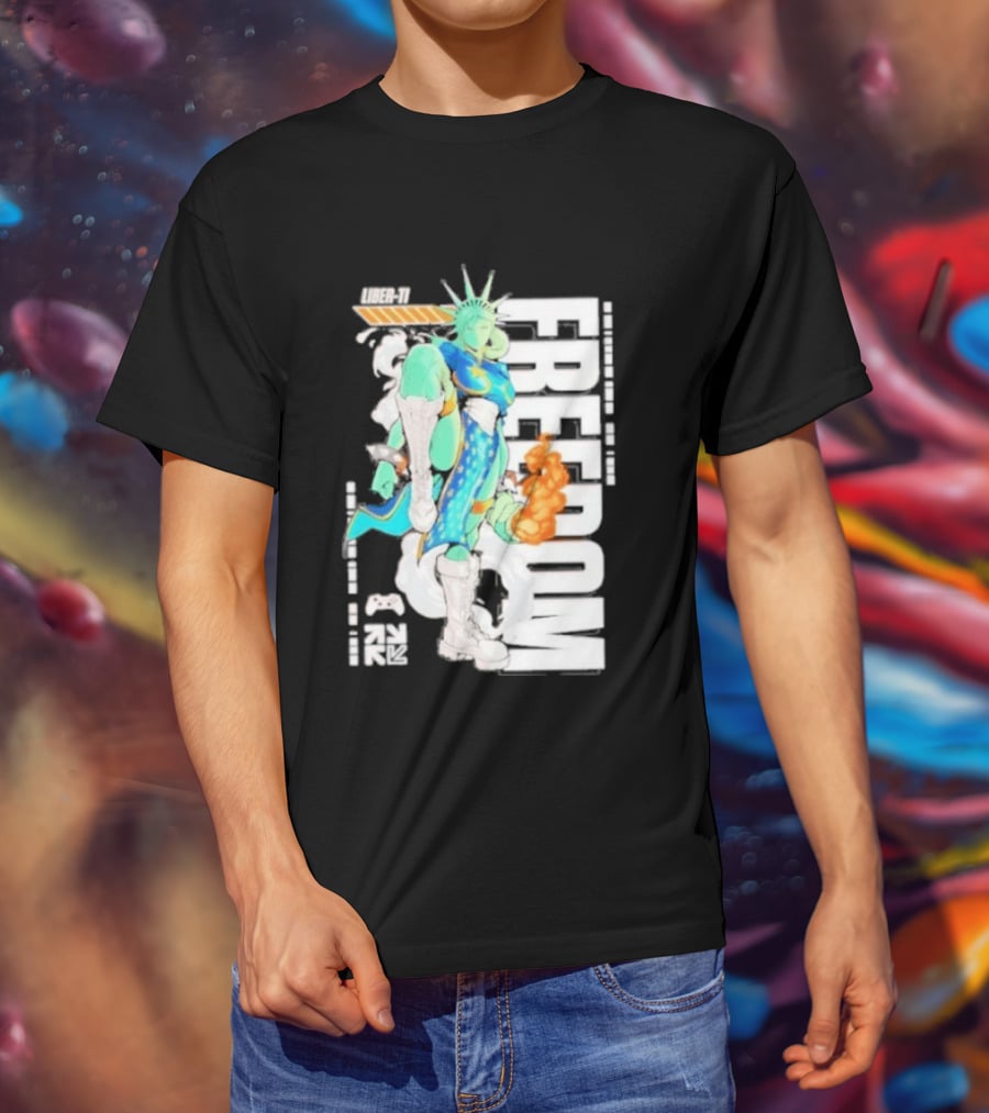 Freedom Fighter Liberty Statue Game Character Hero T-Shirt