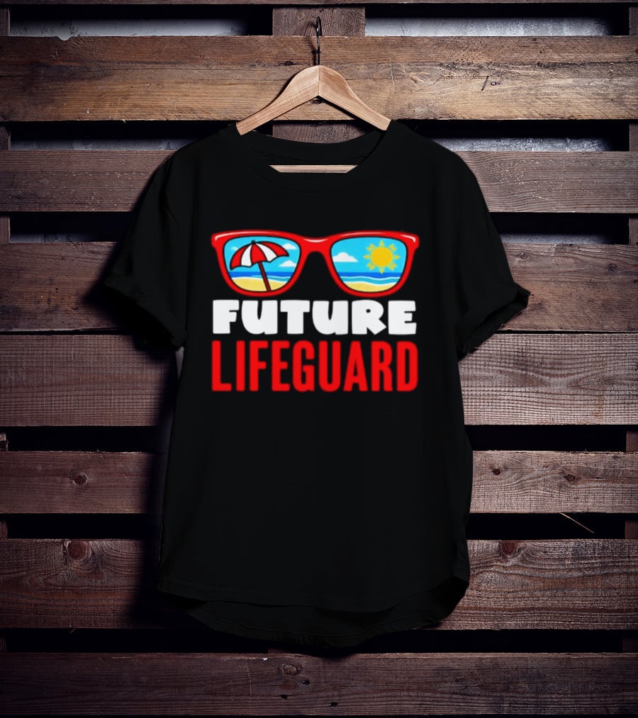 Future Lifeguard Sunglasses Beach Summer Fun T-Shirt