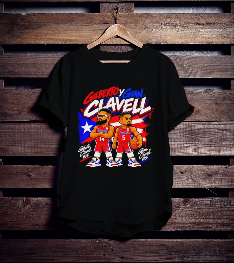 Superleague Kosovo Gilberto Clavell Y Gian Clavell Puerto Rico Basketball T-Shirt