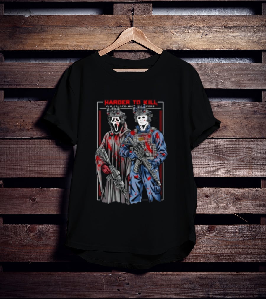 Harder To Kill Ghostface Michael Myers Soldier Halloween Horror T-Shirt