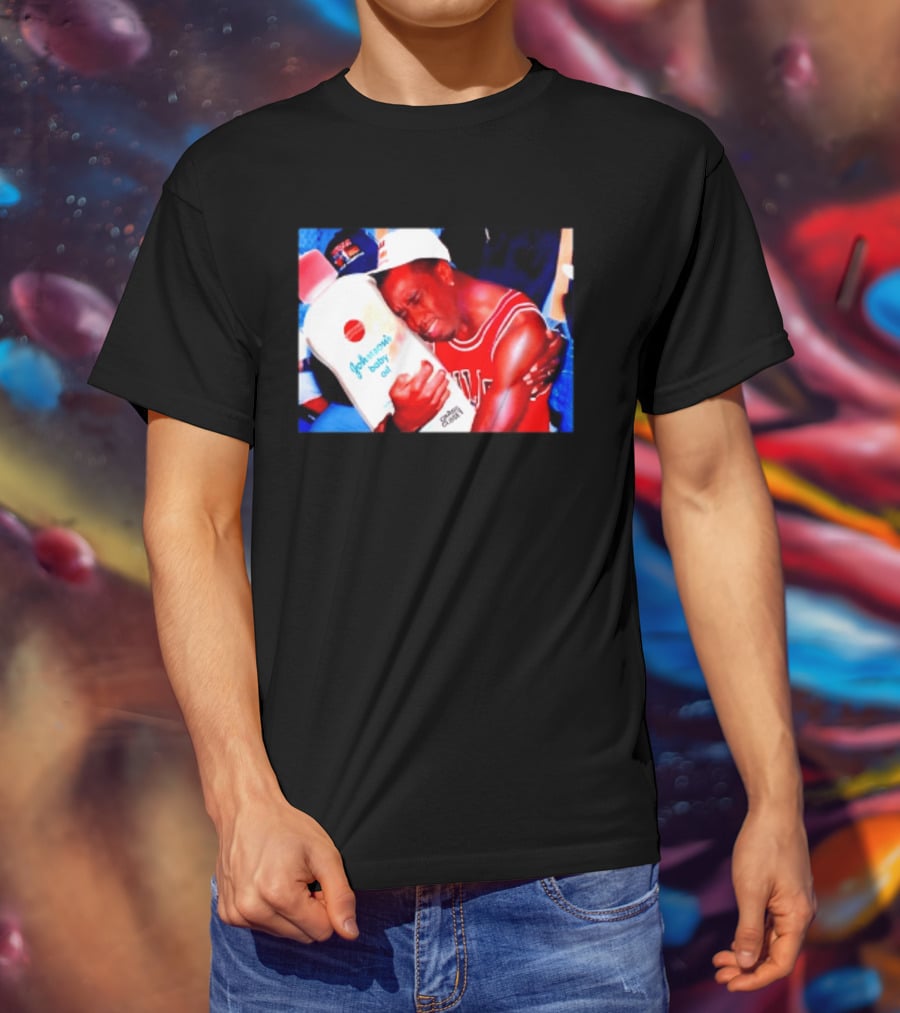 Sean Diddy Combs Johnson's Baby Oil Chicago Bulls Hugging Moment T-Shirt
