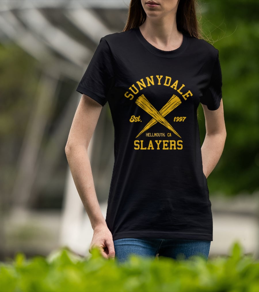 Sunnydale Slayers 1997 Hellmouth CA Est. Buffy Vampire T-Shirt