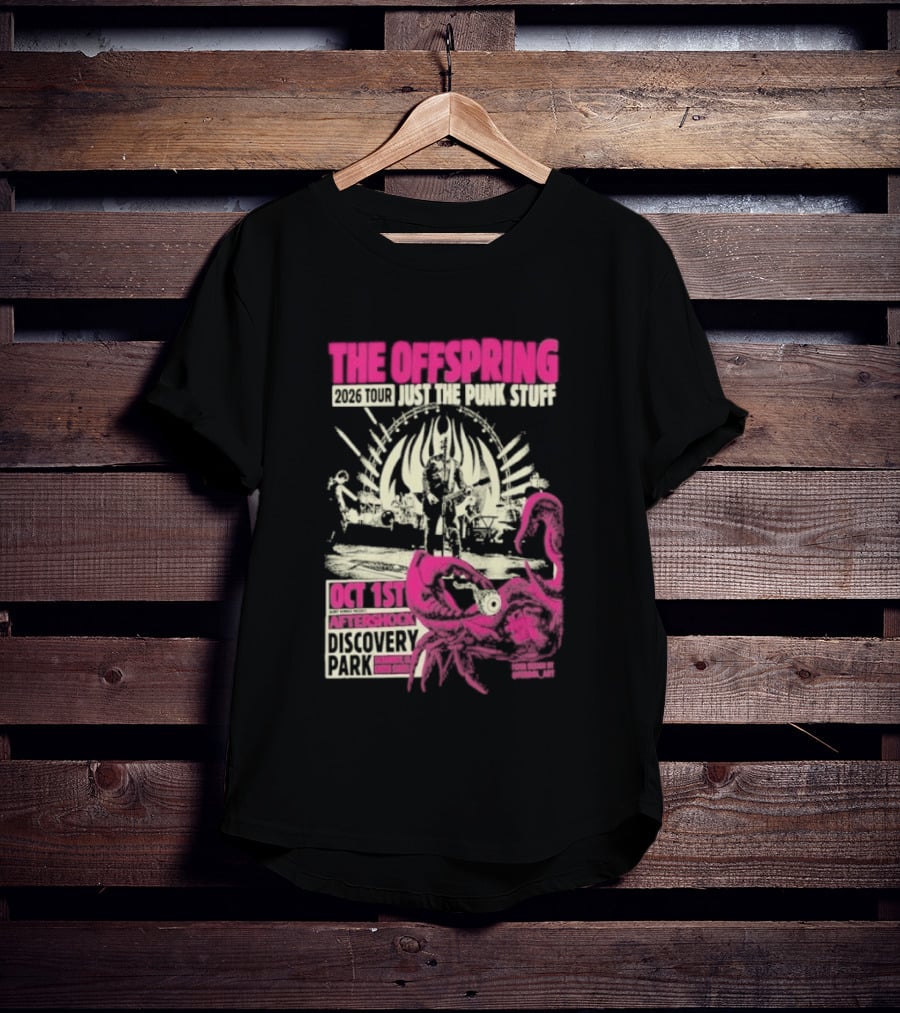The Offspring Just The Punk Stuff Aftershock Festival 2026 Discovery Park Sacramento Oct 1st T-Shirt