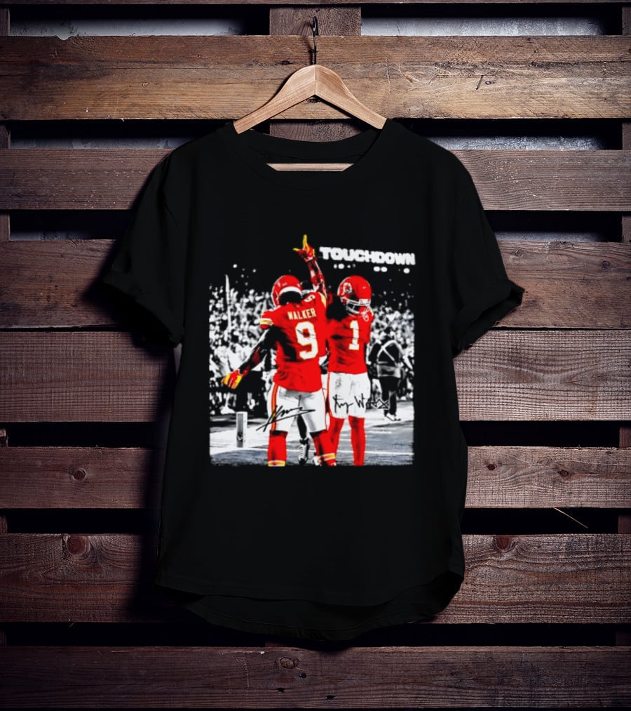 Kenneth Walker III Xavier Worthy Kansas City Chiefs Touchdown Celebration T-Shirt