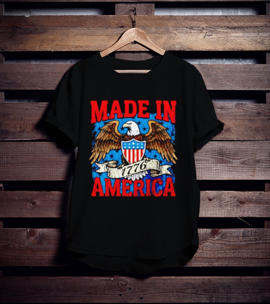 Made In America 1776 Eagle USA Patriotic T-Shirt