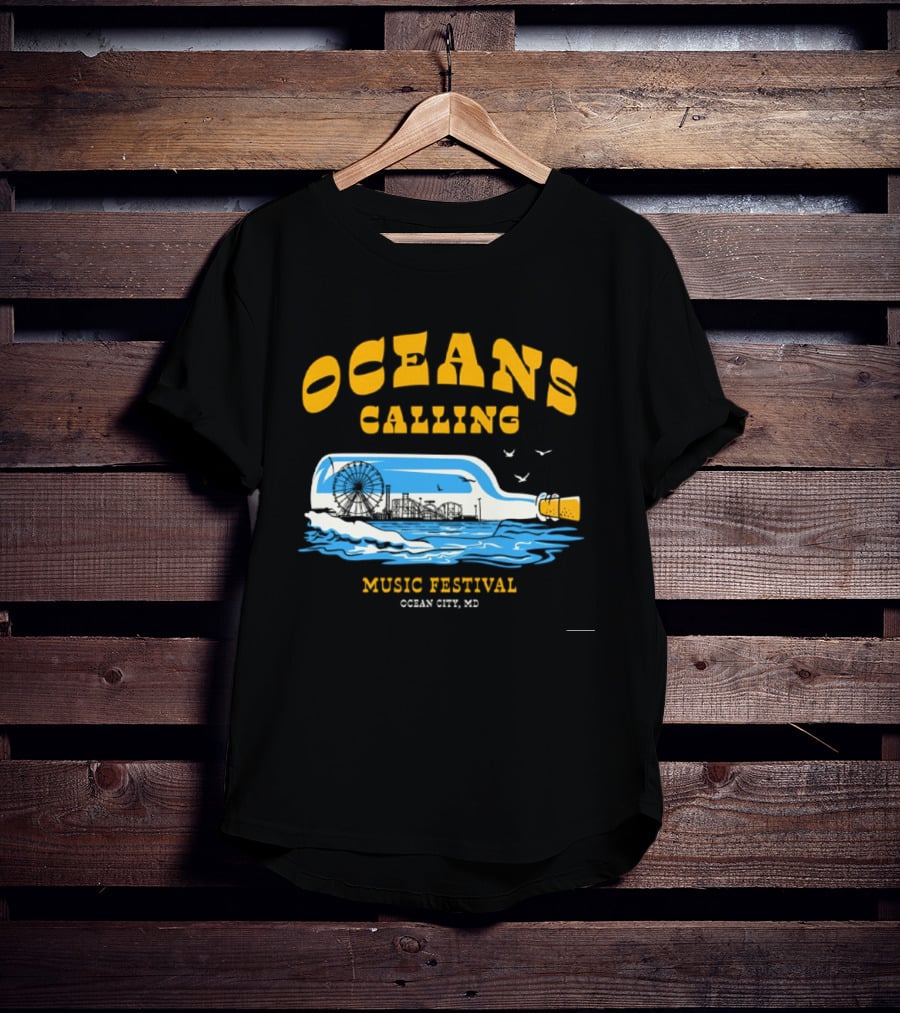 Ocean City MD Oceans Calling Music Festival 2026 Bottle Lineup T-Shirt