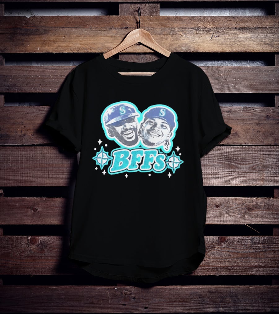 BFFs Seattle Mariners Laz Michael Arroyo Big Head T-Shirt