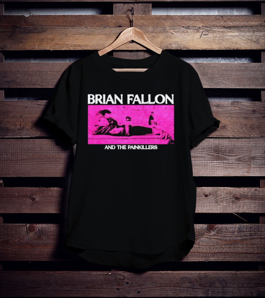 Brian Fallon And The Painkillers Pink Concert Art Gaslight Anthem T-Shirt