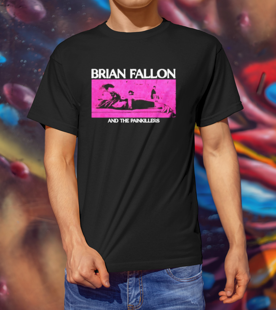 Brian Fallon And The Painkillers Pink Concert Art Gaslight Anthem T-Shirt