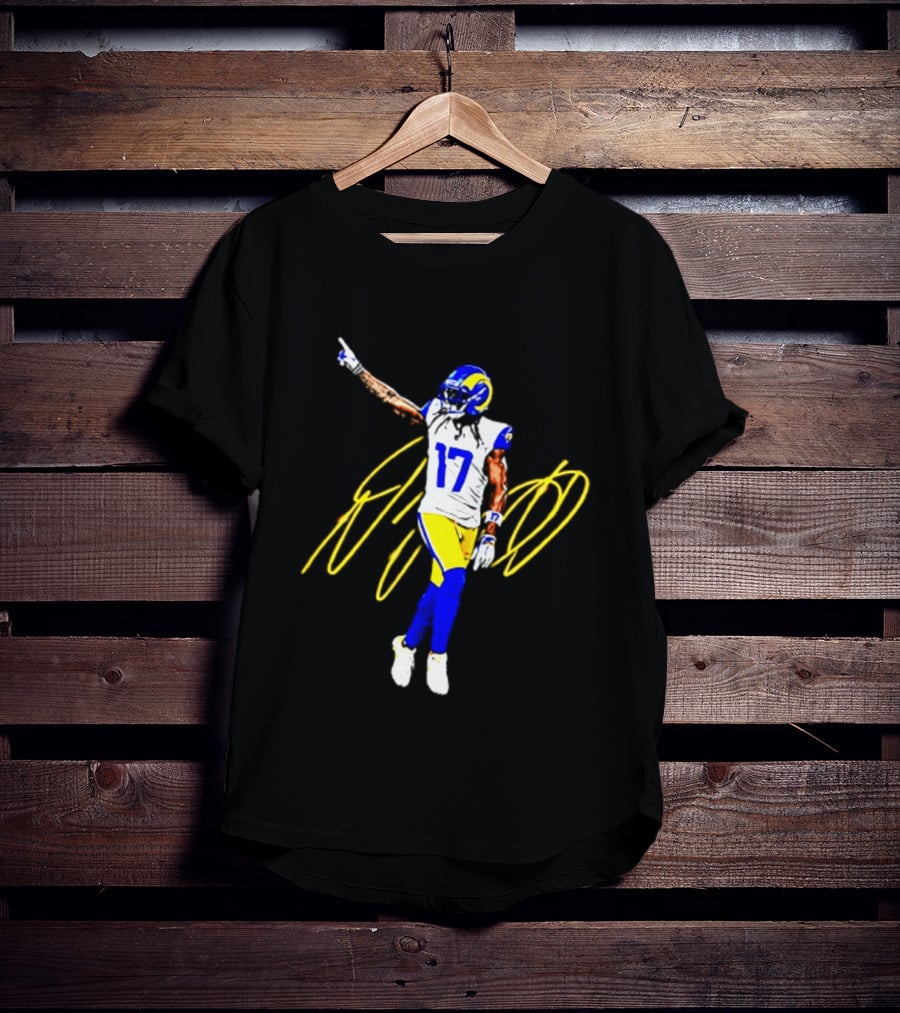 Davante Adams Number 17 Los Angeles Rams NFL Player T-Shirt