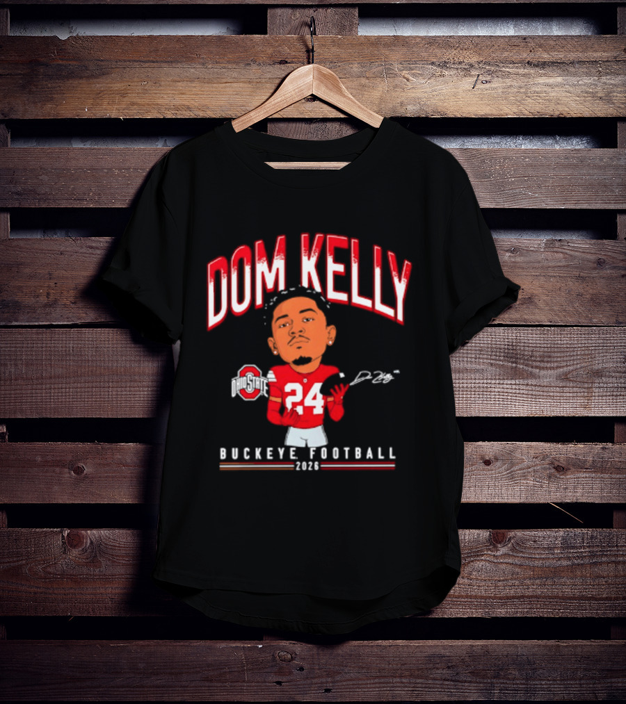 Dom Kelly Ohio State Buckeye Football Caricature 2026 T-Shirt