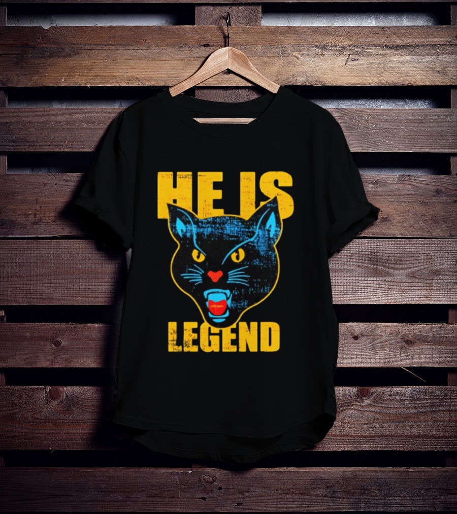 HE IS LEGEND Black Cat Fierce Panther T-Shirt