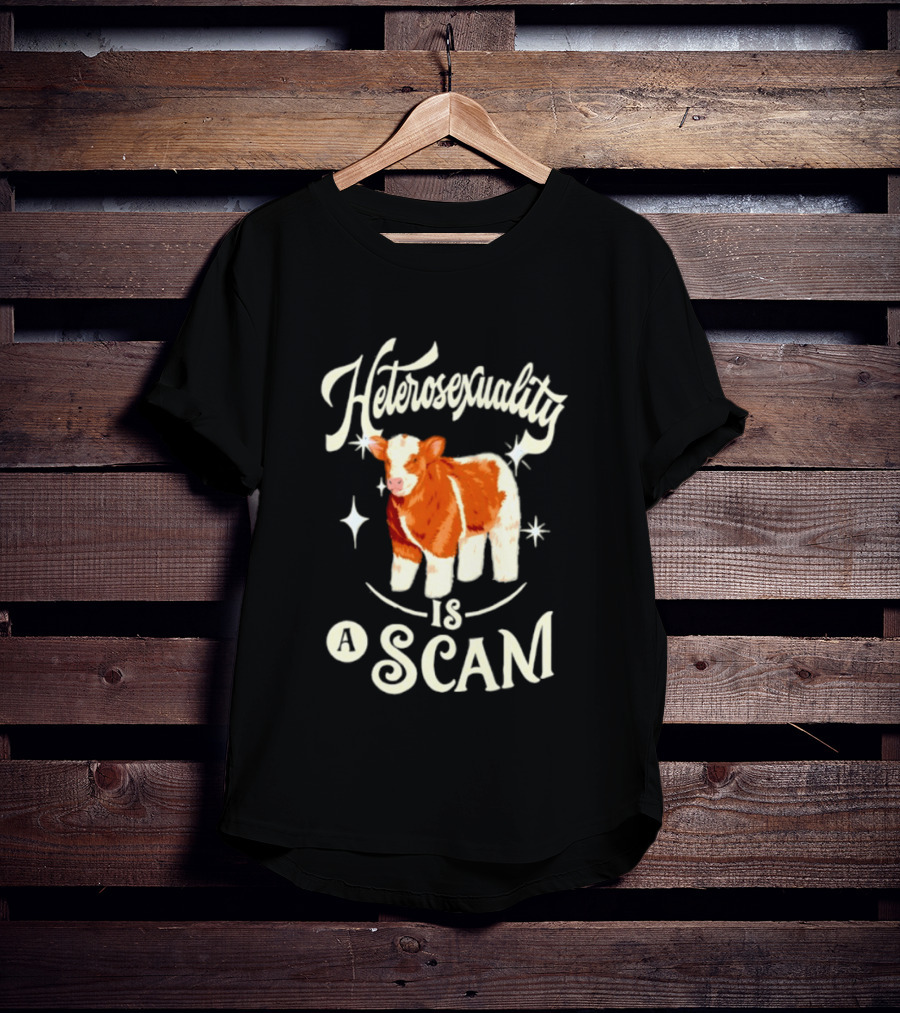 Heterosexuality Is A Scam Cow LGBTQ T-Shirt