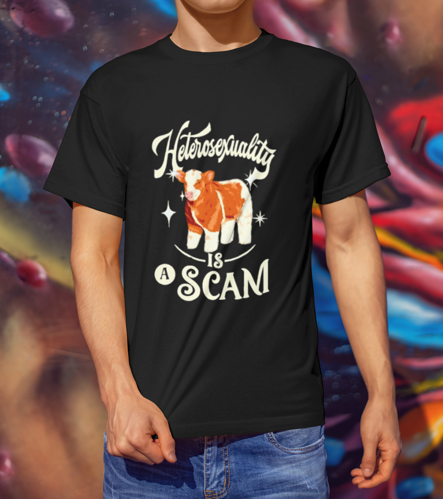 Heterosexuality Is A Scam Cow LGBTQ T-Shirt
