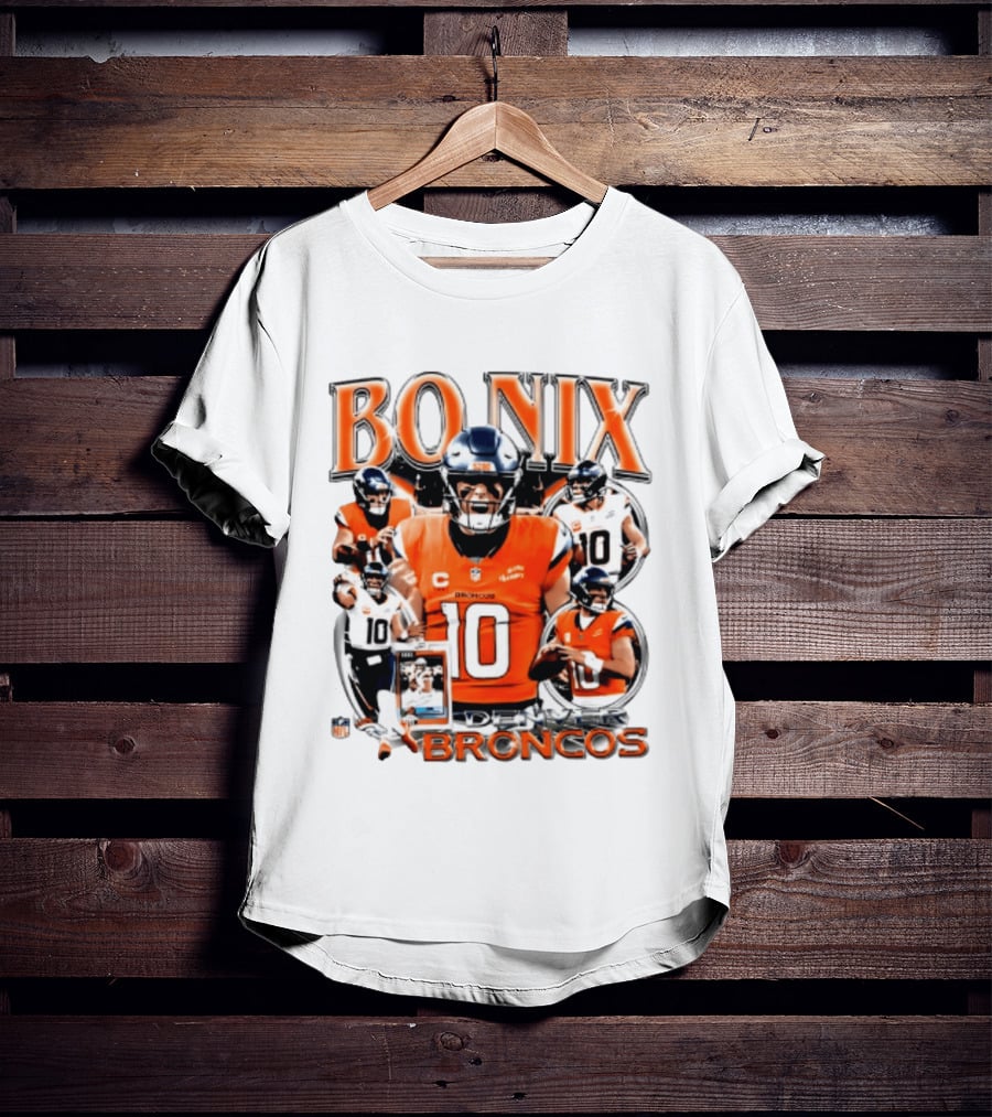 Bo Nix Denver Broncos 2026 Player #10 Collage T-Shirt
