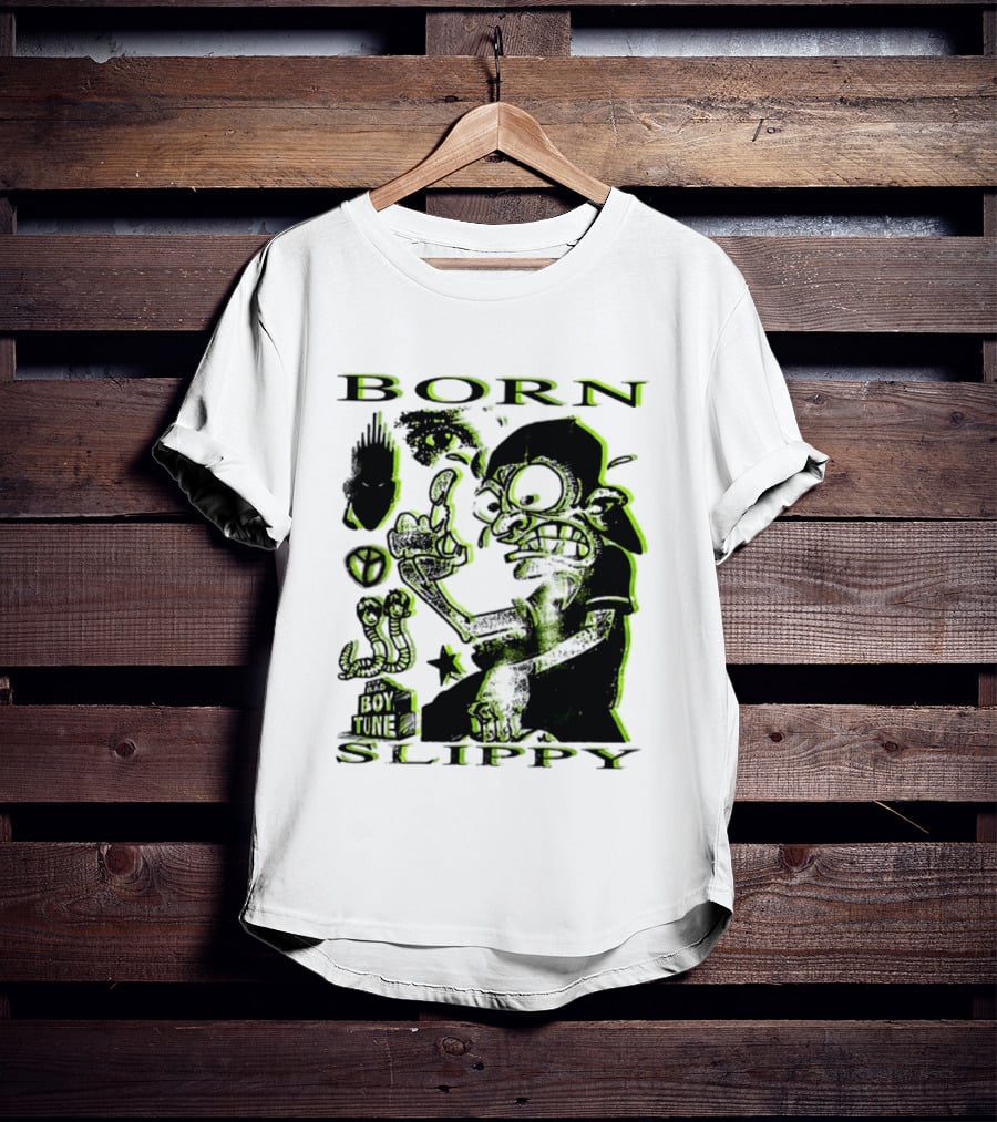 Born Slippy Bad Boy Tune Get Wet Like An Angel Two Sided T-Shirt