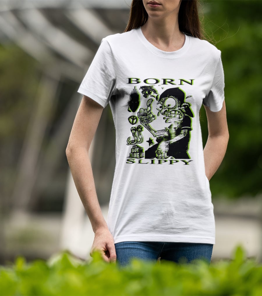 Born Slippy Bad Boy Tune Get Wet Like An Angel Two Sided T-Shirt
