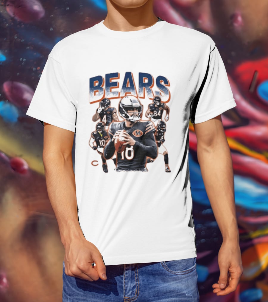 BEARS Chicago 2026 Football Team Collage T-Shirt