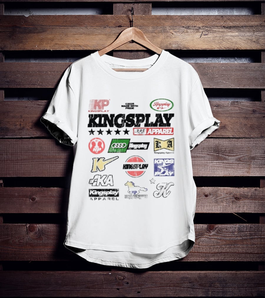 Kingsplay Vintage Style Apparel Collection Logo And Icon Mashup T-Shirt